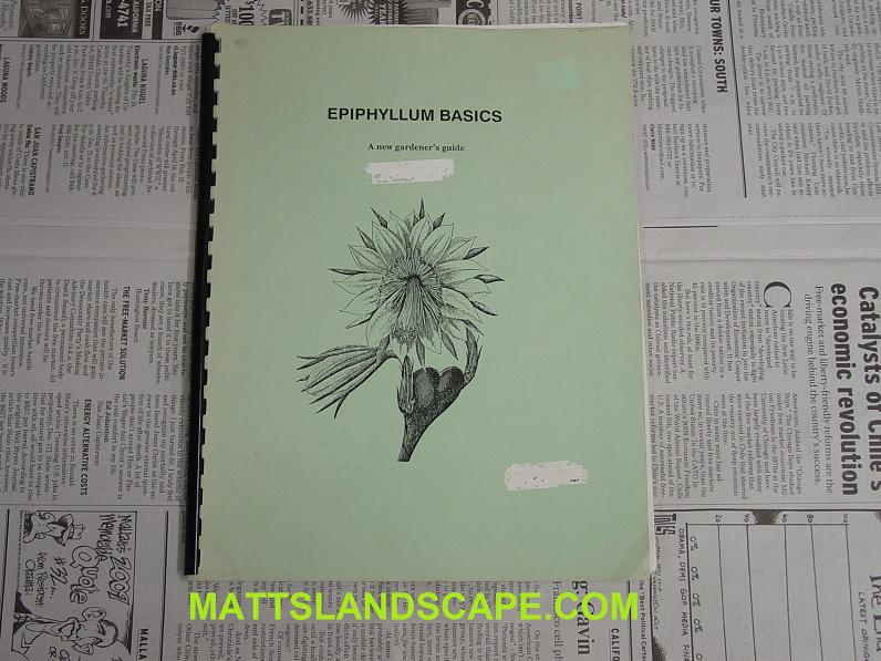 Epiphyllum Basics 1 Book In Binder Form Soft Cover